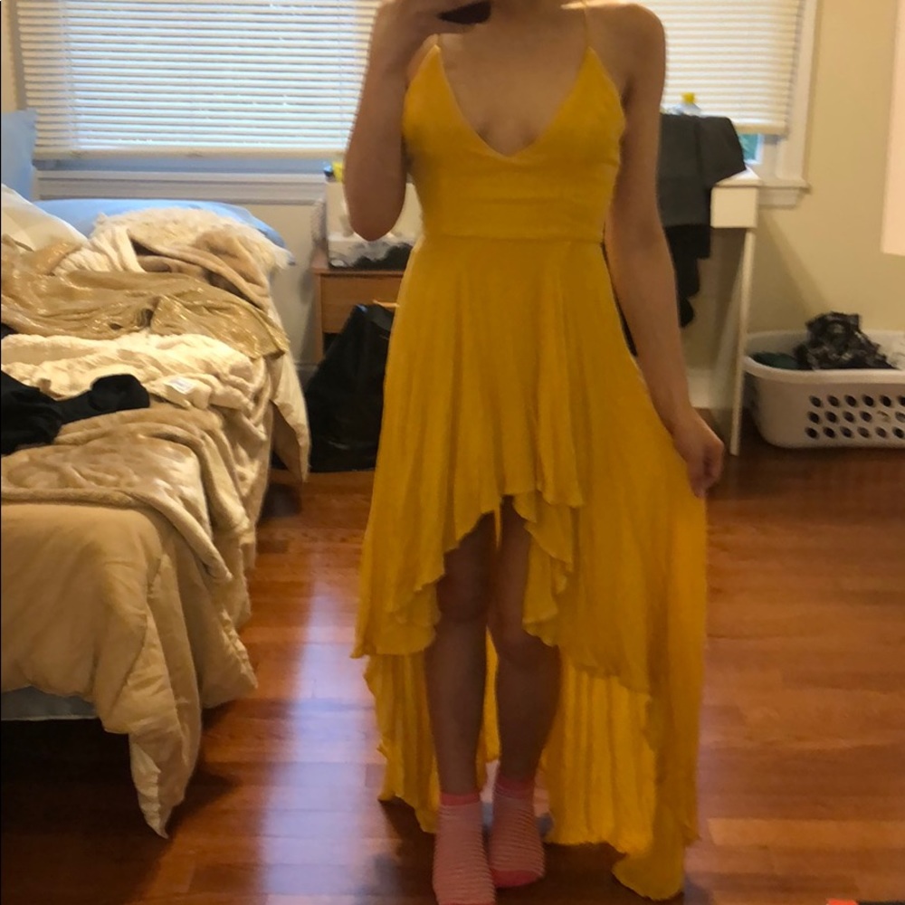 Yellow High Low Dress